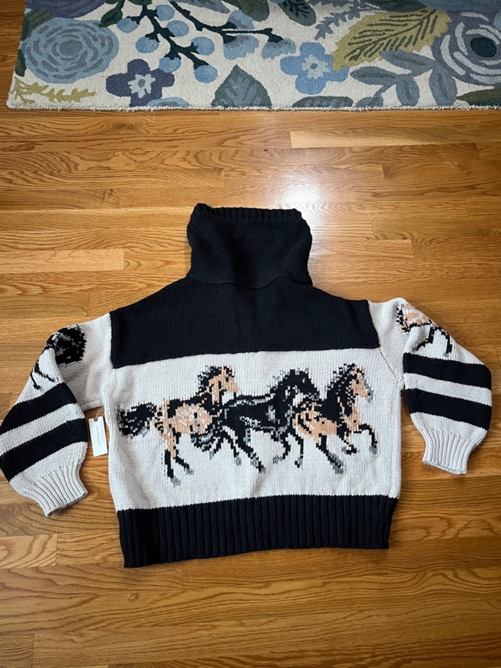 Anthropologie x Pilcro Horse Graphic Cardigan Sweater Size Medium NWT - Picture 13 of 14